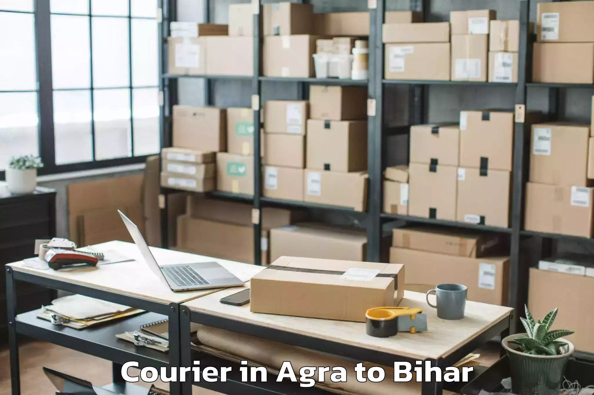 Get Agra to Lauria Nandangarh Courier